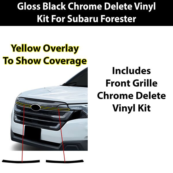 Fits Subaru Forester 2025-2027 Vinyl Chrome Delete Grille Blackout Decal Stickers Overlay Film - Bogar Tech Designs