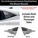 Fits Nissan Murano 2025-2026 Quarter Window American Flag Vinyl Decal Stickers - Bogar Tech Designs