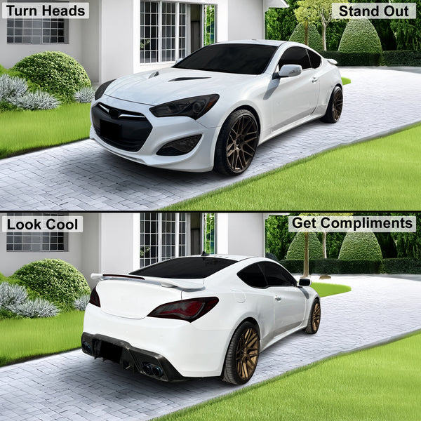 Fits Hyundai Genesis 2013-2016 Full Headlight Taillight Precut Smoked PPF Tint Kit Film Overlay  - Bogar Tech Designs