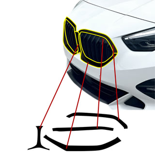 Fits BMW 2 Series 2020-2024 Vinyl Chrome Delete Grille Blackout Decal Stickers Overlay Film - Bogar Tech Designs