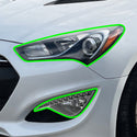 Fits Hyundai Genesis 2013-2016 Full Headlight Taillight Precut Smoked PPF Tint Kit Film Overlay  - Bogar Tech Designs