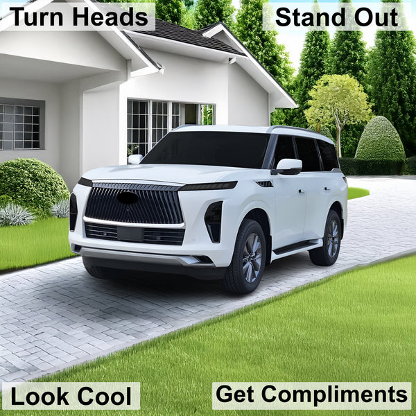 Fits Infiniti QX80 2025-2027 Full Headlight Taillight Precut Smoked PPF Tint Kit Film Overlay  - Bogar Tech Designs