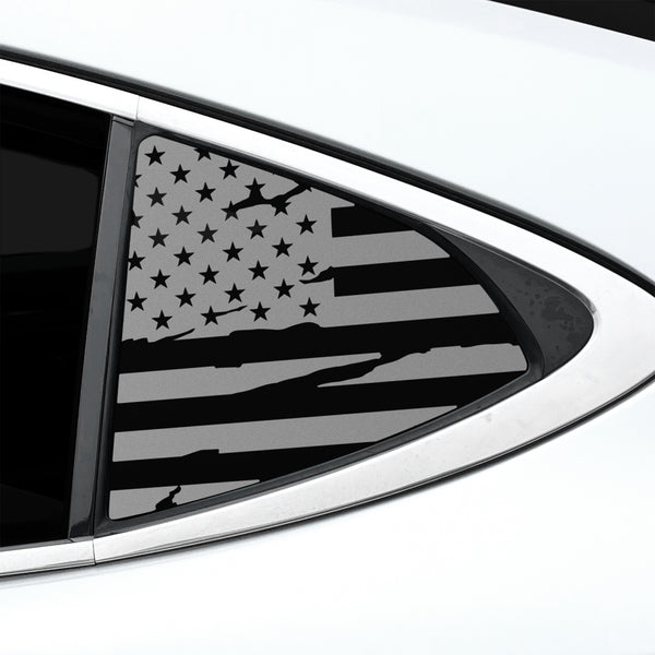 Fits Lexus ES 2013-2018 Quarter Window American Flag Vinyl Decal Stickers - Bogar Tech Designs