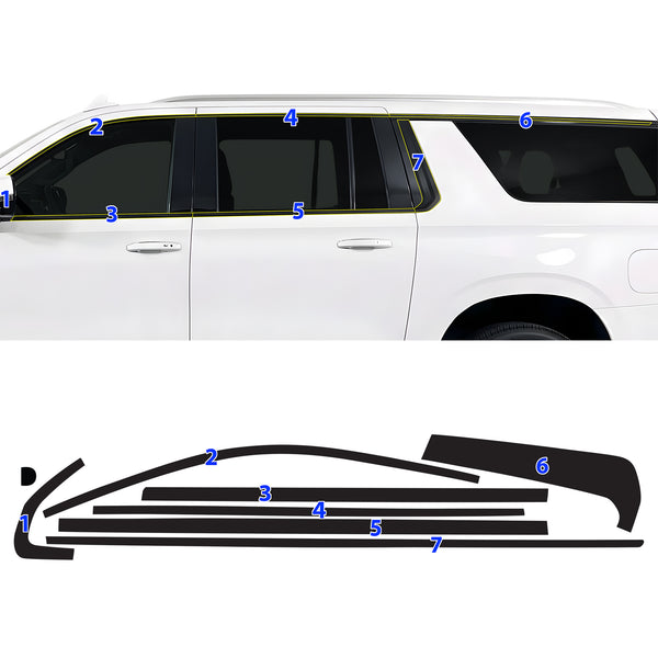 Fits GMC Yukon XL 2025-2026 Vinyl Chrome Delete Grille Blackout Decal Stickers Overlay Film - Bogar Tech Designs