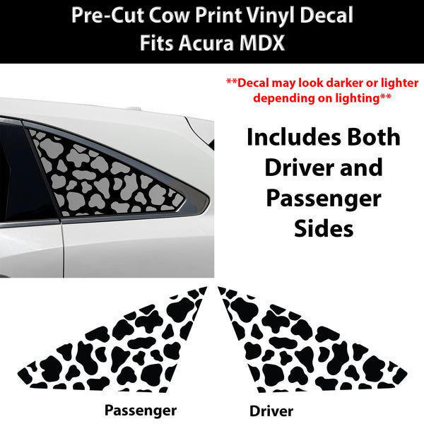 Fits Acura MDX 2014-2020 Animal Leopard Cheetah Cow Window Vinyl Decal Stickers - Bogar Tech Designs