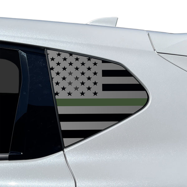Fits Acura ADX 2025-2026 Quarter Window American Flag Vinyl Decal Stickers - Bogar Tech Designs