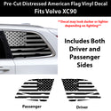 Fits Volvo XC90 2020-2025 Quarter Window American Flag Vinyl Decal Stickers - Bogar Tech Designs