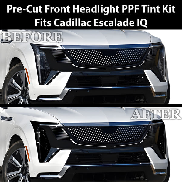 Fits Cadillac Escalade IQ 2025-2026 Full Headlight Taillight Precut Smoked PPF Tint Kit Film Overlay  - Bogar Tech Designs