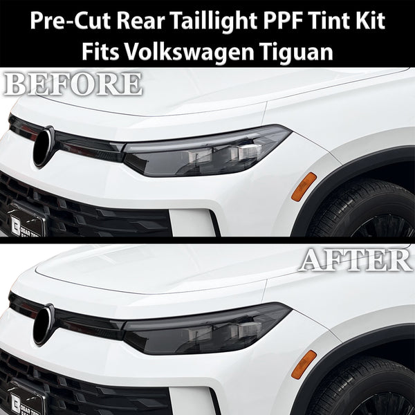 Fits Volkswagen Tiguan 2025-2027 Full Headlight Taillight Precut Smoked PPF Tint Kit Film Overlay  - Bogar Tech Designs