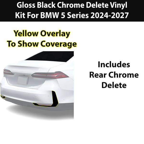 Fits BMW 5 Series 2024-2027 Vinyl Chrome Delete Grille Blackout Decal Stickers Overlay Film - Bogar Tech Designs