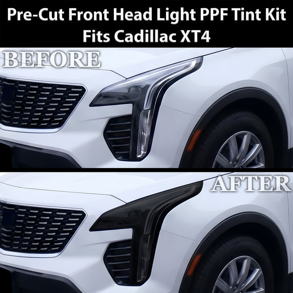 Fits Cadillac XT4 2019-2023 Full Headlight Taillight Precut Smoked PPF Tint Kit Film Overlay  - Bogar Tech Designs