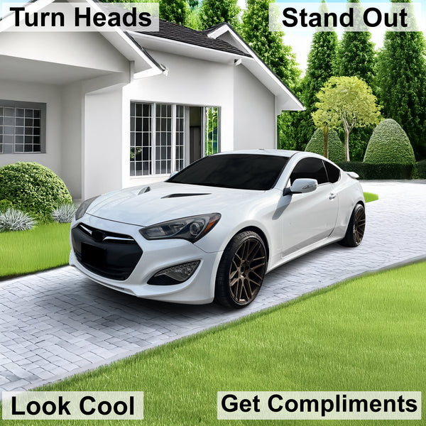 Fits Hyundai Genesis 2013-2016 Full Headlight Taillight Precut Smoked PPF Tint Kit Film Overlay  - Bogar Tech Designs