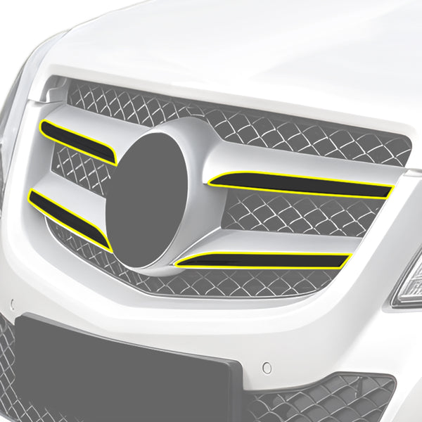 Fits Mercedes-Benz GLK 2013-2015 Vinyl Chrome Delete Grille Blackout Decal Stickers Overlay Film - Bogar Tech Designs
