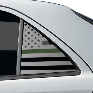 Fits Mercedes-Benz C280 1994-2000 Quarter Window American Flag Vinyl Decal Stickers - Bogar Tech Designs