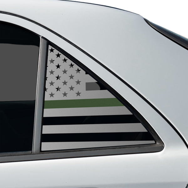 Fits Mercedes-Benz C280 1994-2000 Quarter Window American Flag Vinyl Decal Stickers - Bogar Tech Designs
