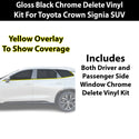 Fits Toyota Crown Signia 2025-2027 Vinyl Chrome Delete Grille Blackout Decal Stickers Overlay Film - Bogar Tech Designs