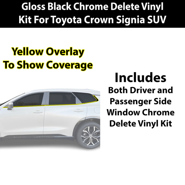 Fits Toyota Crown Signia 2025-2027 Vinyl Chrome Delete Grille Blackout Decal Stickers Overlay Film - Bogar Tech Designs