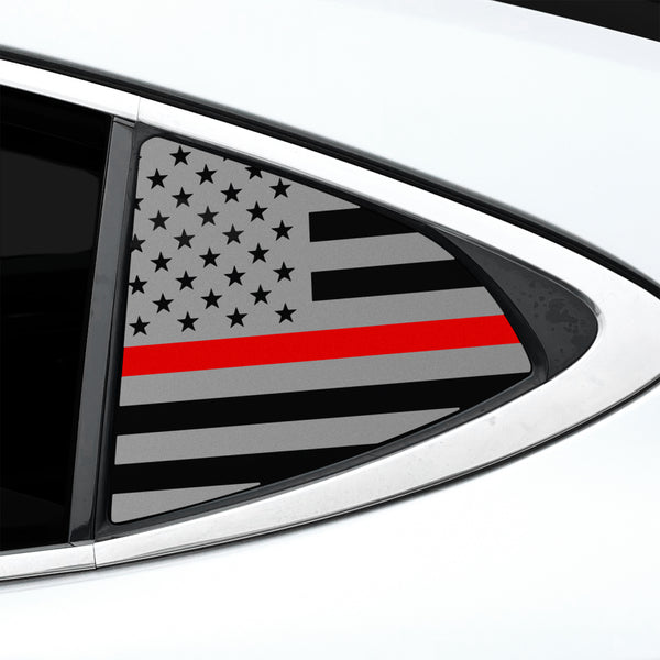 Fits Lexus ES 2013-2018 Quarter Window American Flag Vinyl Decal Stickers - Bogar Tech Designs