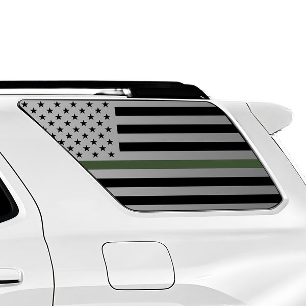 Fits Toyota 4Runner 2025-2026 Quarter Window American Flag Vinyl Decal Stickers - Bogar Tech Designs