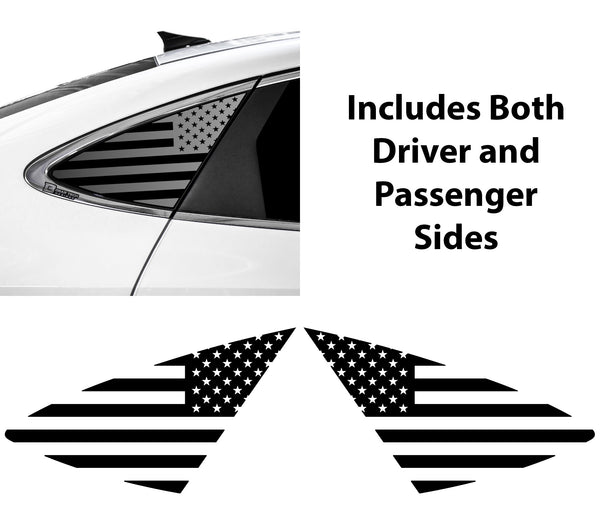 Quarter Window American Flag Vinyl Decal Stickers Fits Hyundai Sonata 2020 - 2025 - Bogar Tech Designs
