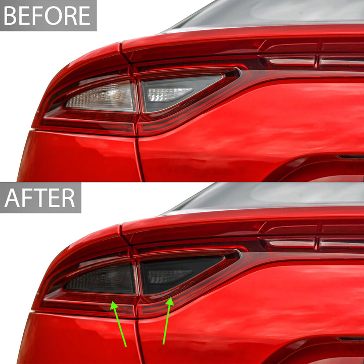 Rear Side Markers Reflectors Tail Light Precut Smoked Vinyl Tint Fits Kia Stinger GT 2018 - 2021 - Bogar Tech Designs