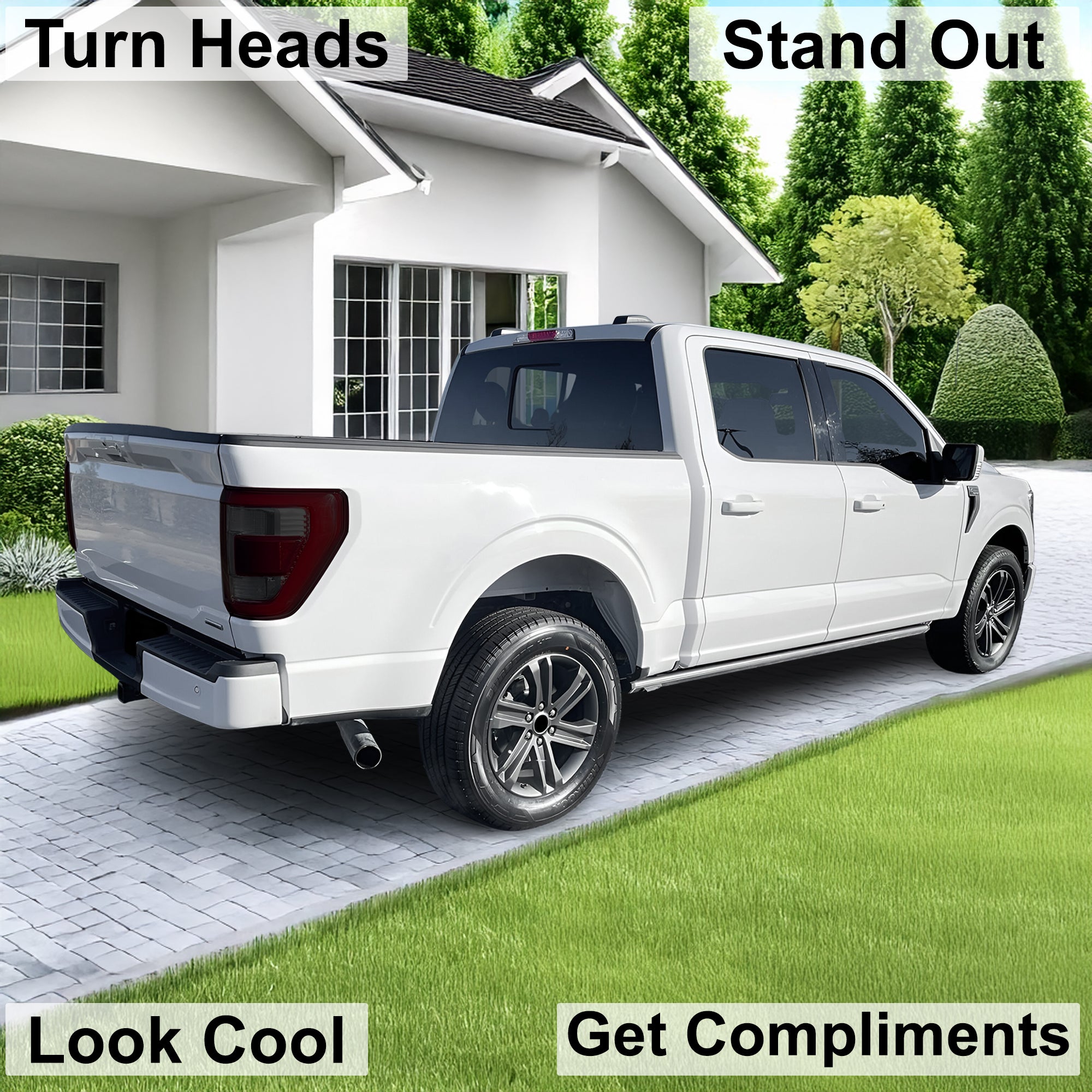 Full Headlight Taillight Precut Smoked PPF Tint Kit Film Overlay Fits FORD F - 150 F150 2021 - 2023 - Bogar Tech Designs