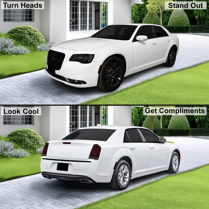 Head Light Head Light Overlay Tint Film Sticker Fits Chrysler 300 C 2015 - 2023 - Bogar Tech Designs