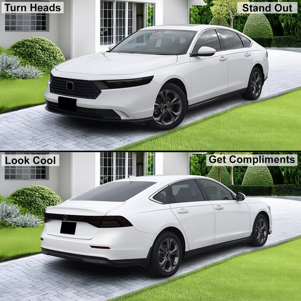 Full Headlight Taillight Precut Smoked PPF Tint Kit Film Overlay Fits Honda Accord Sedan 2023 - 2025 - Bogar Tech Designs
