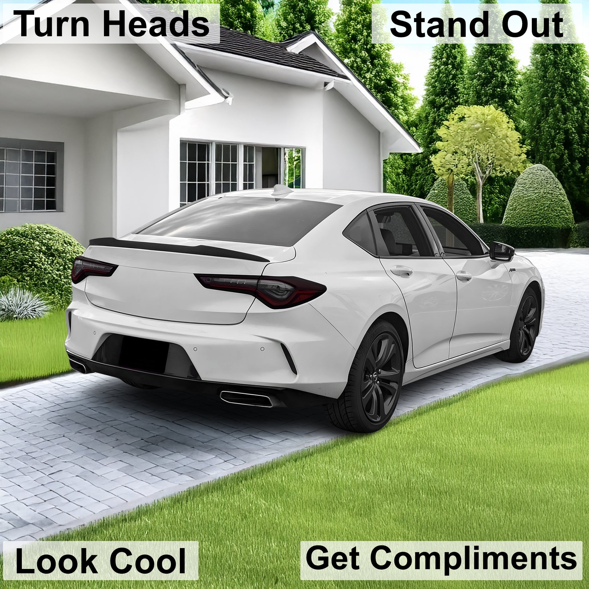 Fits Acura TLX 2021 - 2025 Full Headlight Taillight Precut Smoked PPF Tint Kit Overlay Film - Bogar Tech Designs