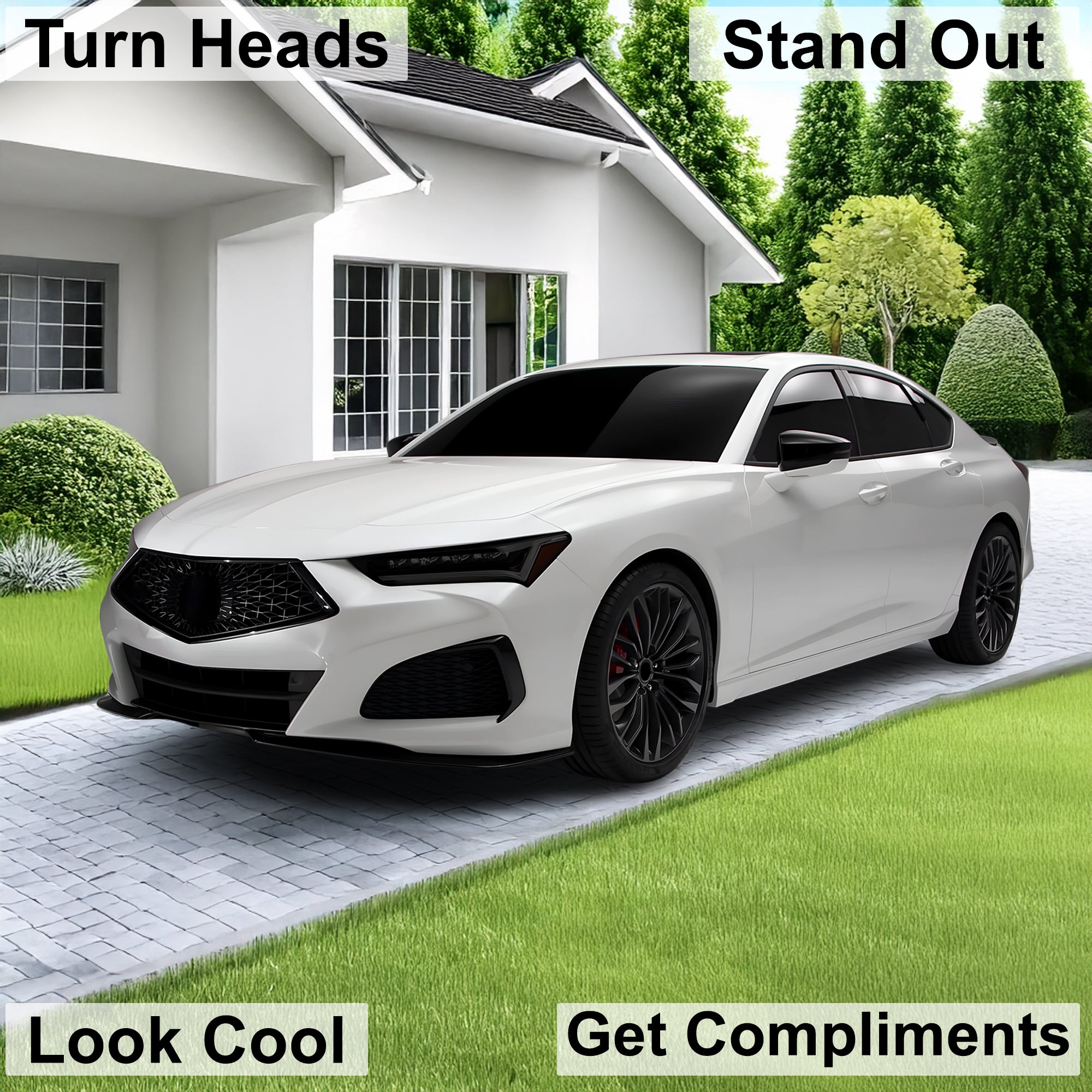 Fits Acura TLX 2021 - 2025 Full Headlight Taillight Precut Smoked PPF Tint Kit Overlay Film - Bogar Tech Designs