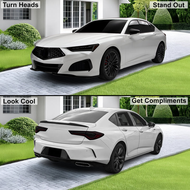 Fits Acura TLX 2021 - 2025 Full Headlight Taillight Precut Smoked PPF Tint Kit Overlay Film - Bogar Tech Designs