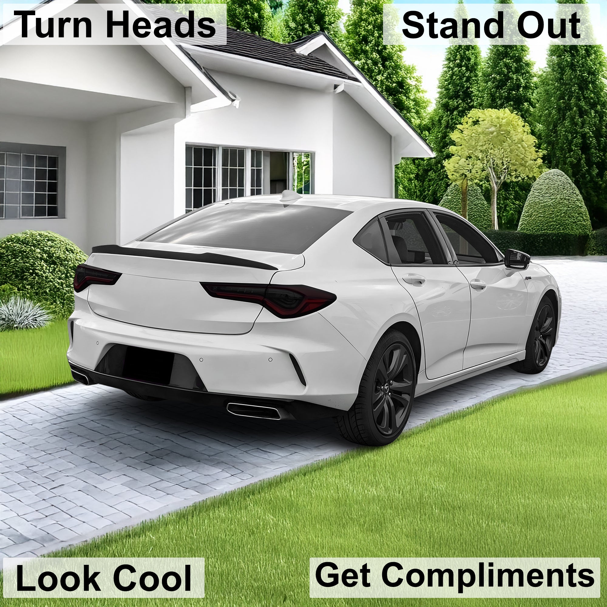 Fits Acura TLX 2021 - 2025 Full Headlight Taillight Precut Smoked PPF Tint Kit Overlay Film - Bogar Tech Designs
