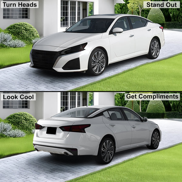 Full Headlight Taillight Precut Smoked PPF Tint Kit Film Overlay Fits Nissan Altima 2019 - 2025 - Bogar Tech Designs