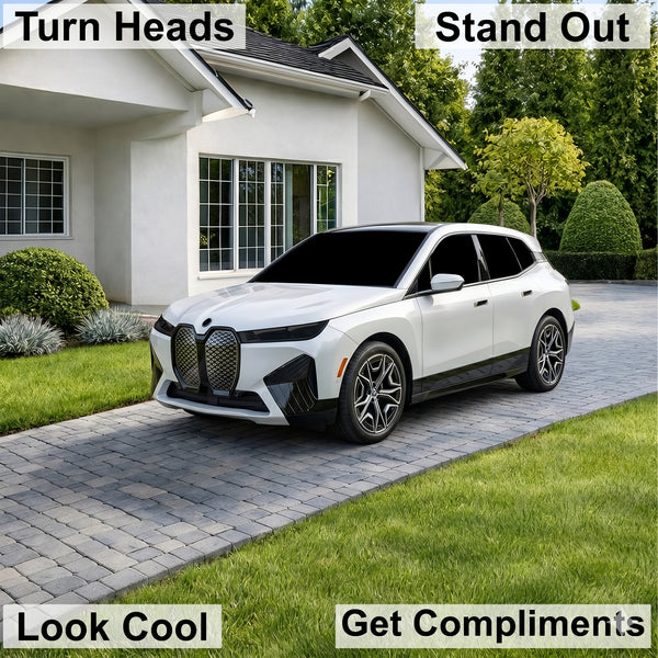 BMW iX 2022–2026 Dark Smoke Headlight & Taillight Tint Kit – Precut Vinyl Lens Overlays