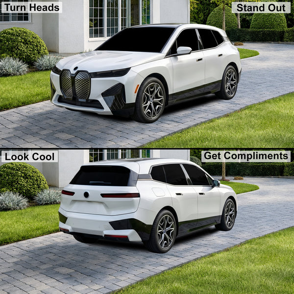 BMW iX 2022–2026 Dark Smoke Headlight & Taillight Tint Kit – Precut Vinyl Lens Overlays
