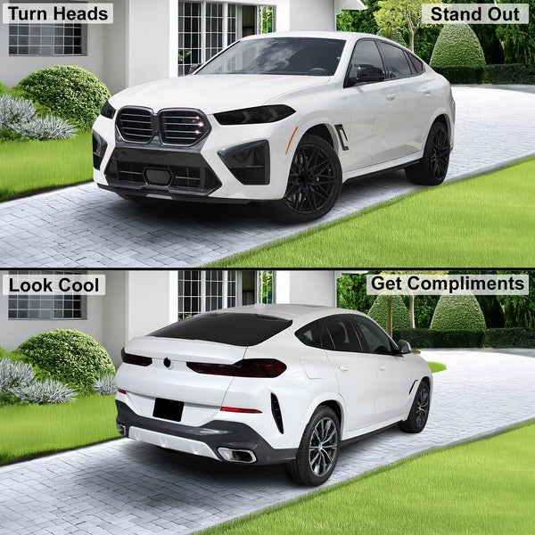 Full Headlight Taillight Precut Smoked PPF Tint Kit Film Overlay Fits BMW X6 2020-2026