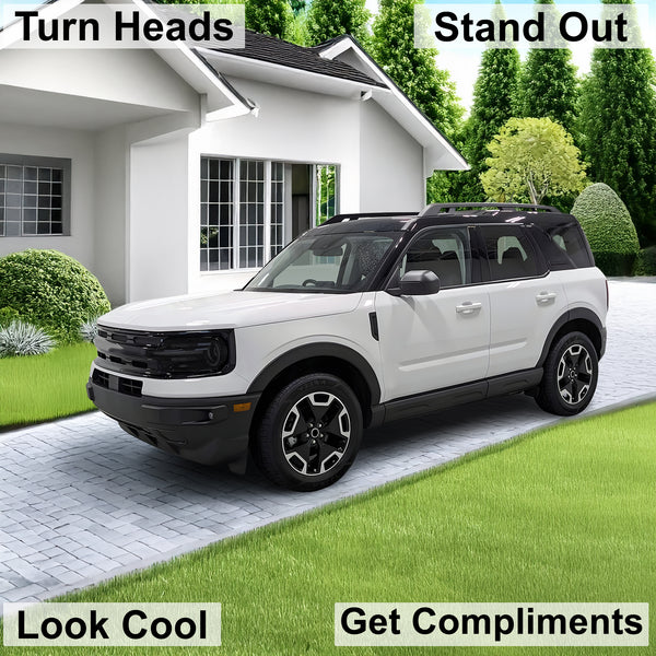 Full Headlight Taillight Precut Smoked PPF Tint Kit Film Overlay Fits Ford Bronco Sport 2021 - 2025 - Bogar Tech Designs