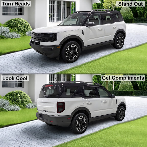 Full Headlight Taillight Precut Smoked PPF Tint Kit Film Overlay Fits Ford Bronco Sport 2021 - 2025 - Bogar Tech Designs