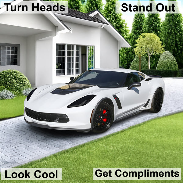 Full Headlight Taillight Precut Smoked PPF Tint Kit Film Overlay Fits Chevy Corvette C7 2014 - 2019 - Bogar Tech Designs