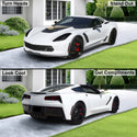 Full Headlight Taillight Precut Smoked PPF Tint Kit Film Overlay Fits Chevy Corvette C7 2014 - 2019 - Bogar Tech Designs