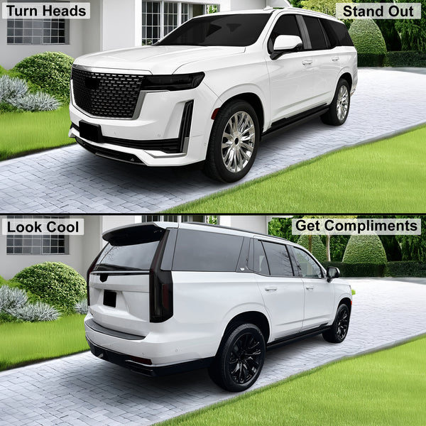 Full Headlight Taillight Precut Smoked PPF Tint Kit Film Overlay Fits Cadillac Escalade 2021+
