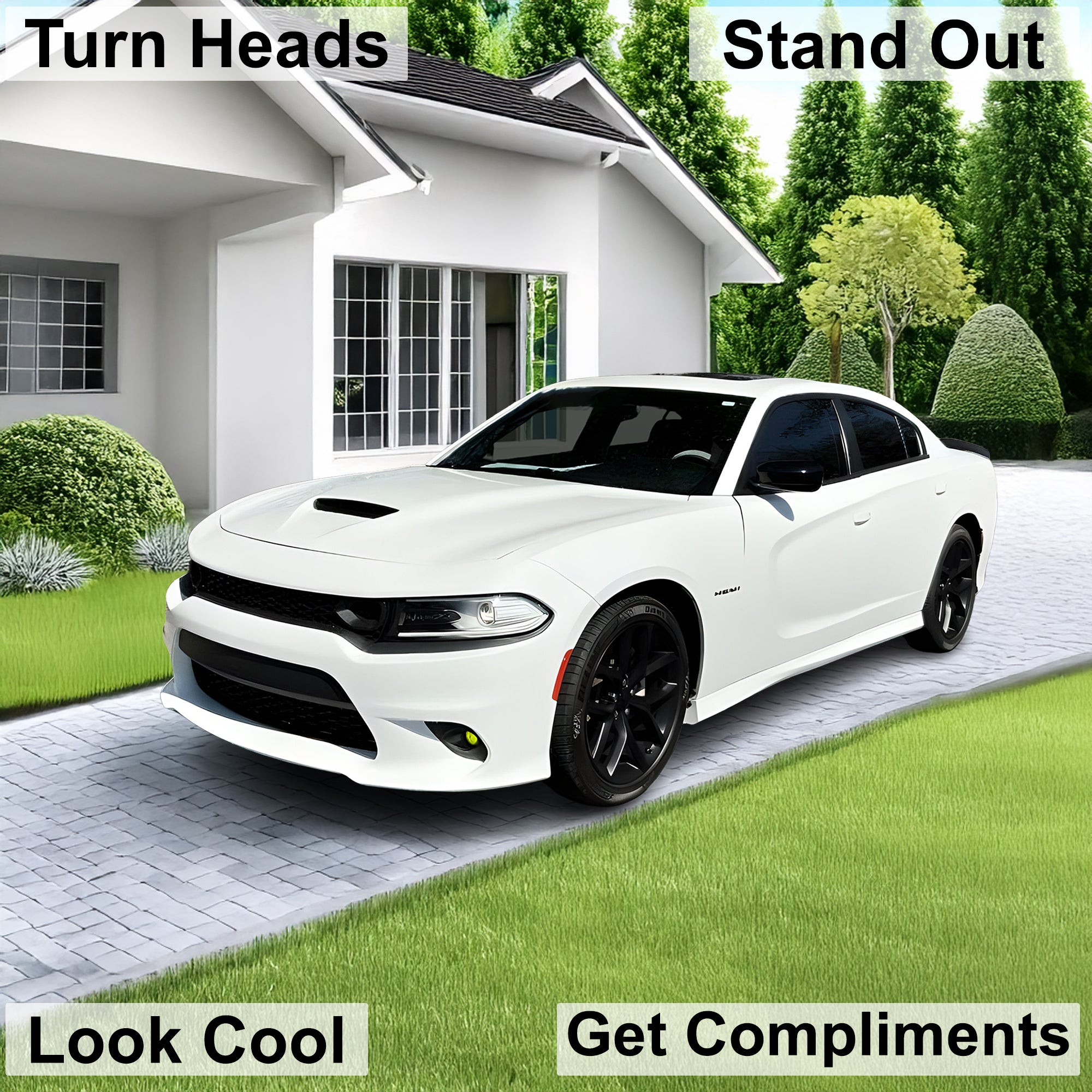 Dodge Charger Racetrack Tail Light Side Markers Headlight Precut Tint Kit Overlay Film 2015 - 2023 - Bogar Tech Designs