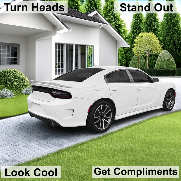 Dodge Charger Racetrack Tail Light Side Markers Headlight Precut Tint Kit Overlay Film 2015 - 2023 - Bogar Tech Designs
