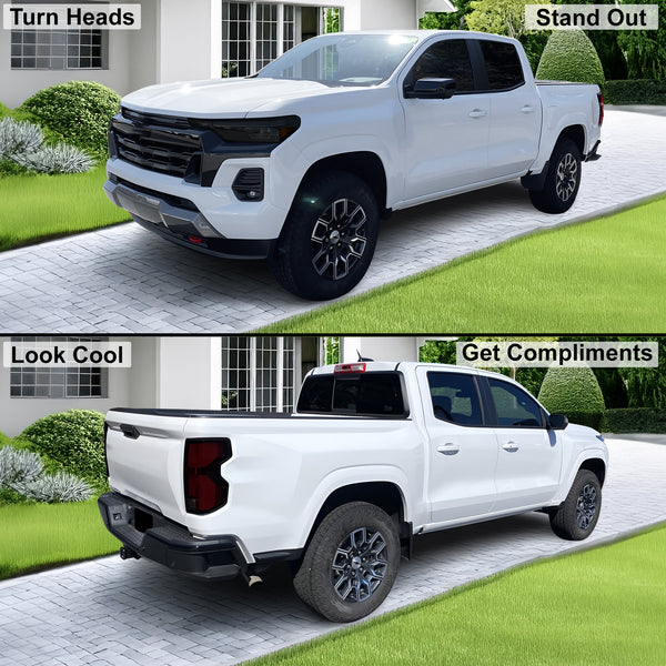 Full Headlight Taillight Precut Smoked PPF Tint Kit Film Overlay Fits Chevrolet Colorado 2023 - 2025 - Bogar Tech Designs