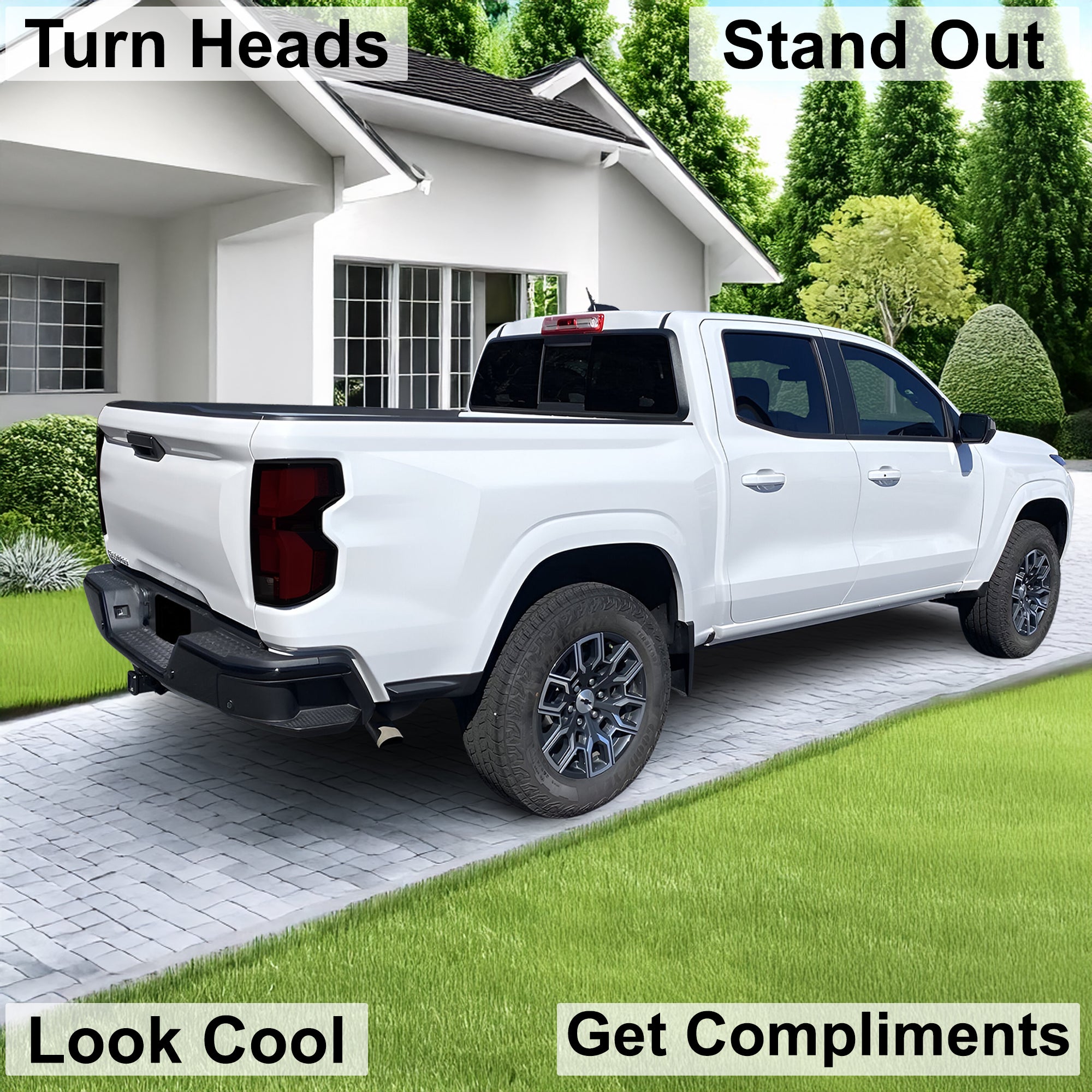 Full Headlight Taillight Precut Smoked PPF Tint Kit Film Overlay Fits Chevrolet Colorado 2023 - 2025 - Bogar Tech Designs