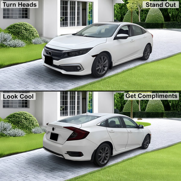 Full Headlight Taillight Precut Smoked PPF Tint Kit Film Overlay Fits Honda Civic 2016 - 2021 - Bogar Tech Designs