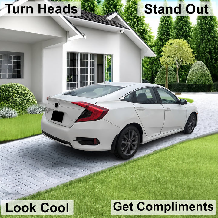 Fog Tail Light Reflector Sidemarker Smoke Tint Overlay Film Fits Civic Sedan 2016 - 2021 - Bogar Tech Designs