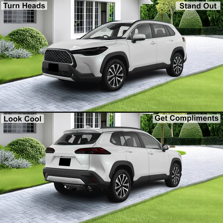 Full Headlight Taillight Precut Smoked PPF Tint Kit Film Overlay Fits Toyota Corolla Cross 2022 - 2025 - Bogar Tech Designs