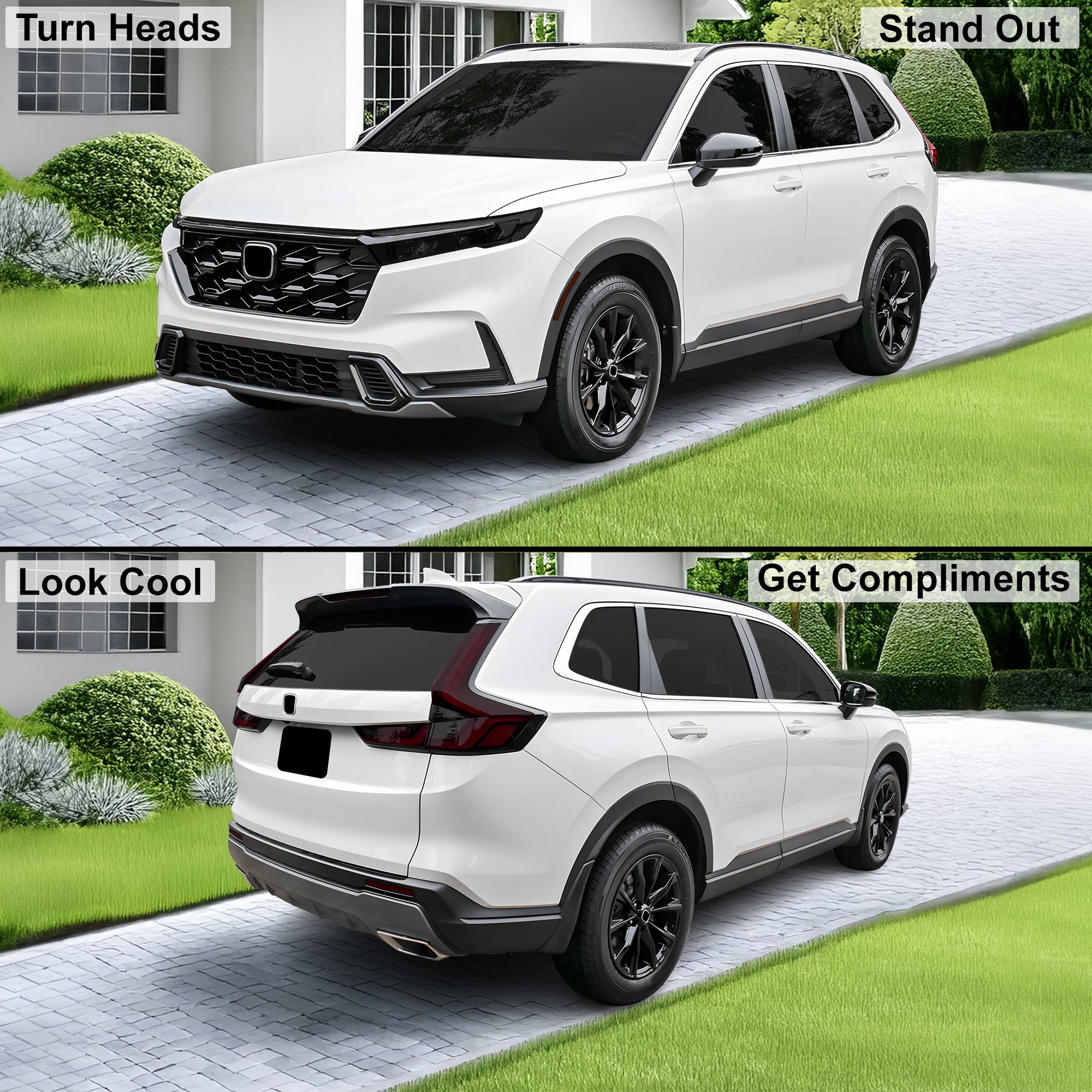 Full Headlight Taillight Precut Smoked PPF Tint Kit Film Overlay Fits Honda CR - V 2023 - 2025 - Bogar Tech Designs