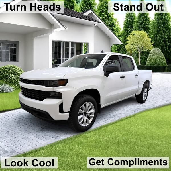 Full Headlight Taillight Precut Smoked PPF Tint Kit Film Overlay Fits Chevy Silverado 2019 - 2025 - Bogar Tech Designs